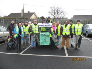 Group from Newbridge setting out on a National Spring Clean 2014
