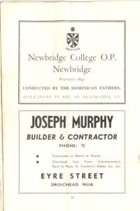 Advertisement "Newbridge College, Joseph Murphy"  Newbridge / Droichead Nua