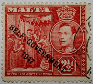 Maltese Stamp overprinted "Self Government" 1947