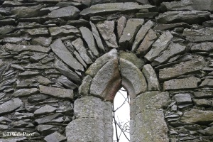 Pollardstown Church Western Gable showing Cut Stone windows